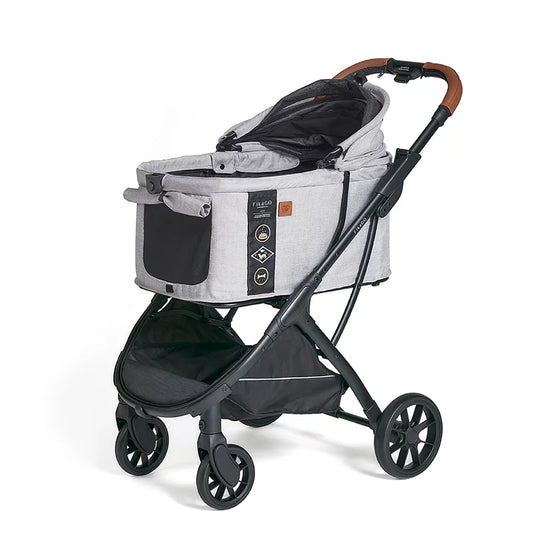 AGILE | Quick Fold Pet Stroller - Grey Husky