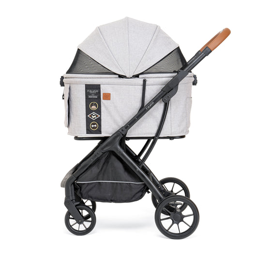 AGILE | Quick Fold Pet Stroller - Grey Husky