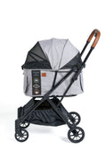 Load image into Gallery viewer, FREE TO GO | Auto Quick Folding Pet Stroller - Grey Husky
