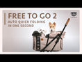 Load and play video in Gallery viewer, FREE TO GO | Auto Quick Folding Pet Stroller - Arctic Flower