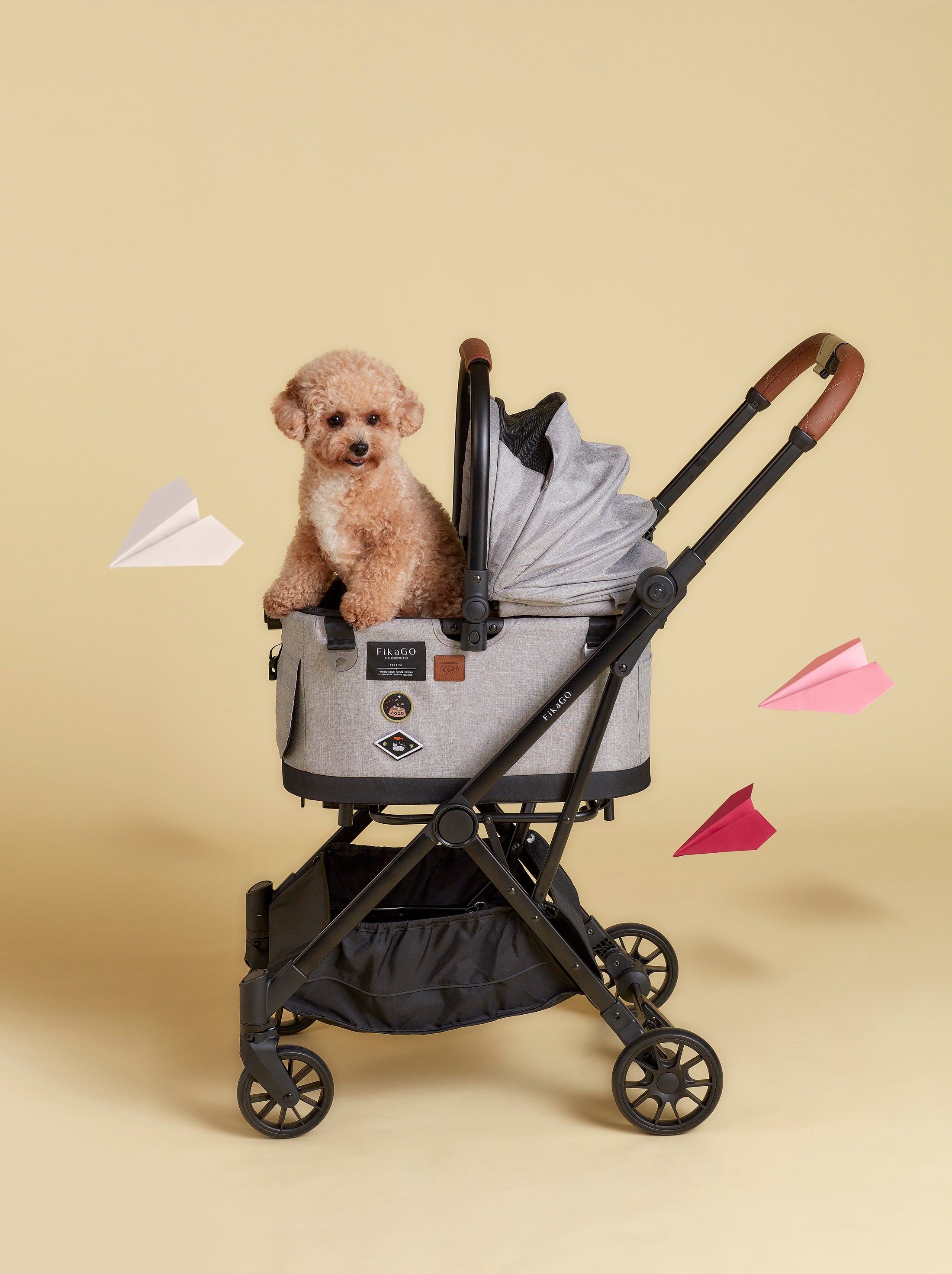 FLYTTA PLUS | Detachable Pet Stroller - Grey Husky