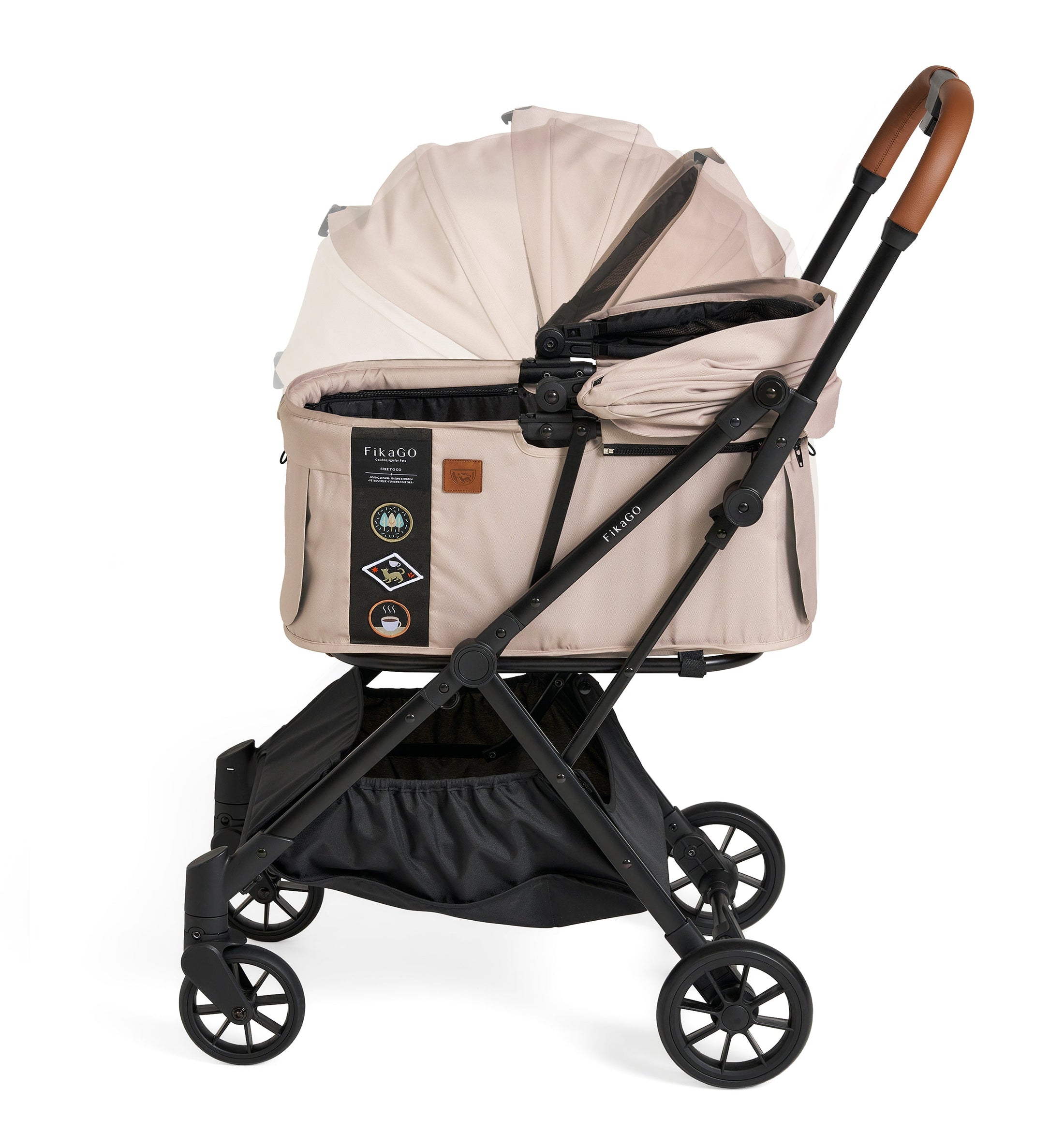 FREE TO GO | Auto Quick Folding Pet Stroller - Blue Note