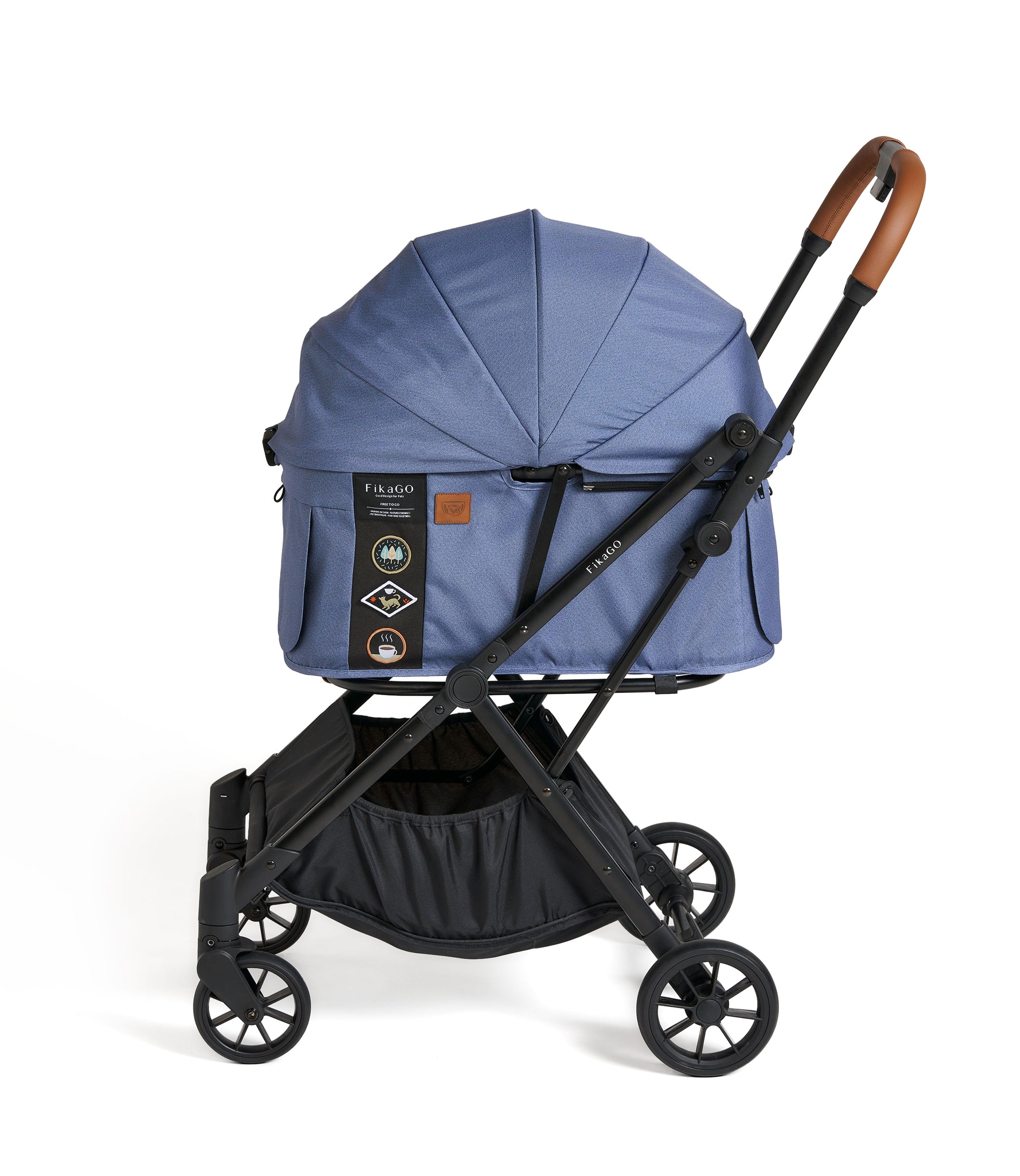 FREE TO GO | Auto Quick Folding Pet Stroller - Blue Note