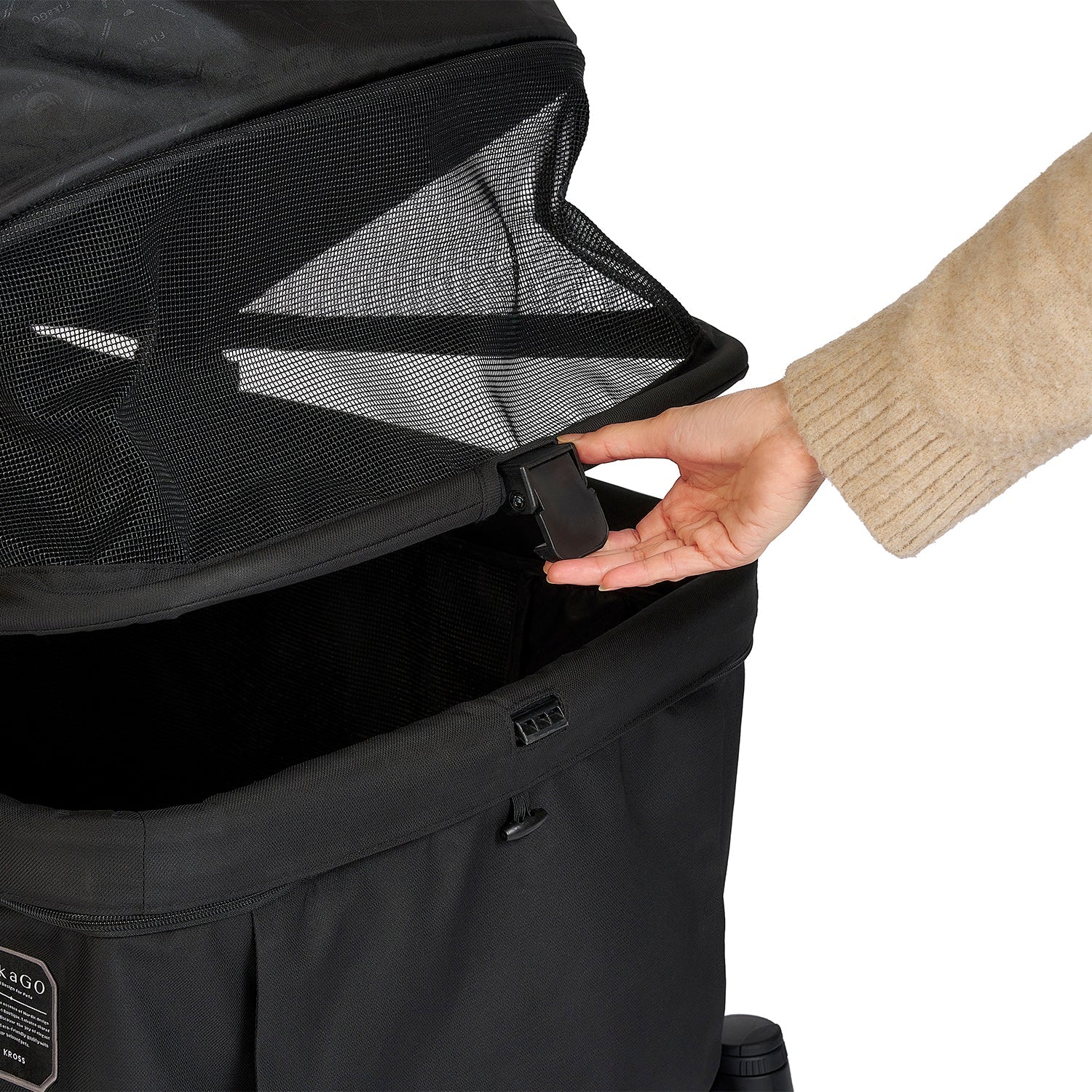 Kross | One-Step Folding Large Pet Stroller- Midnight Black