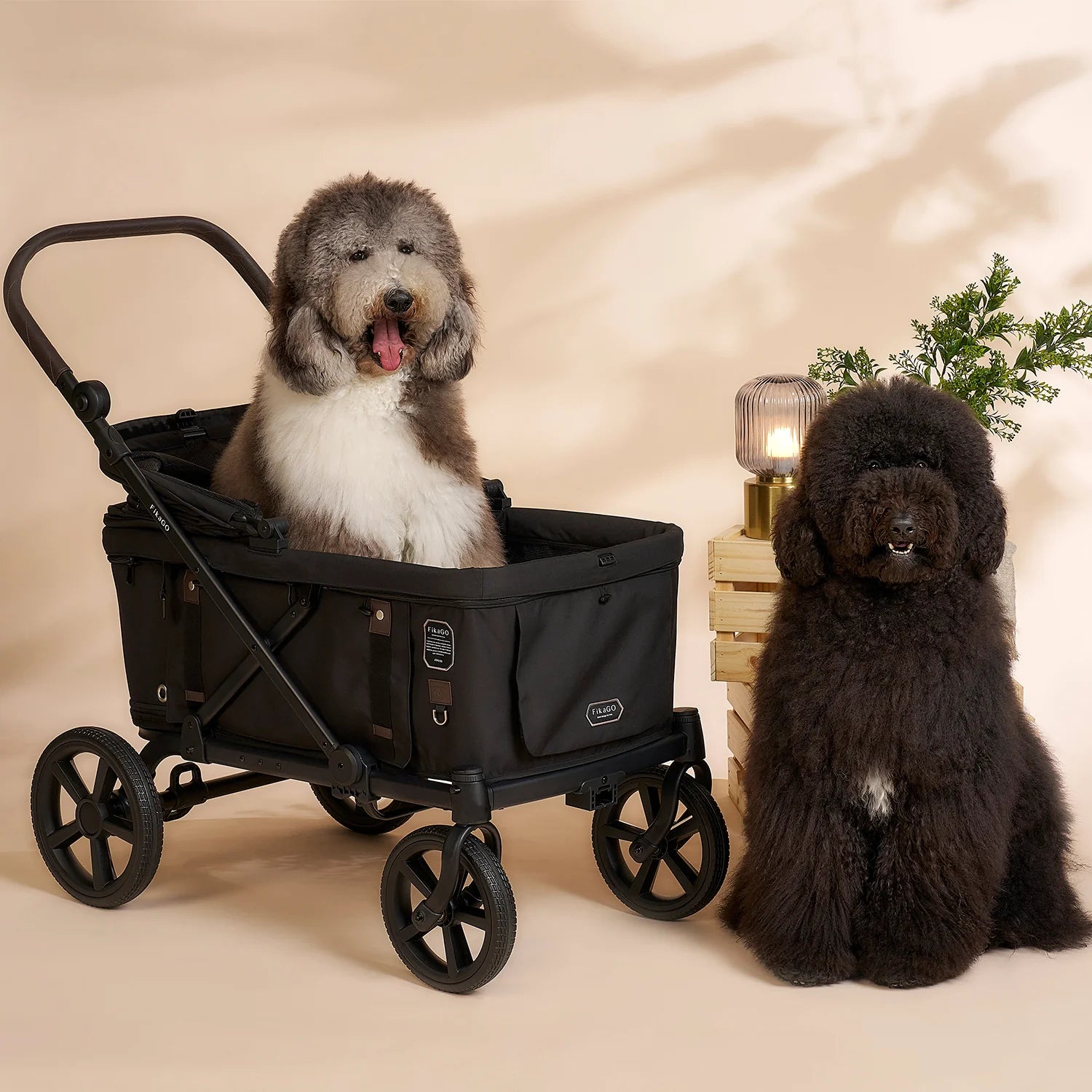 Kross | One-Step Folding Large Pet Stroller- Midnight Black
