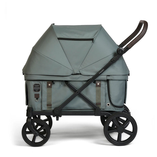 KROSS | One-Step Folding Large Pet Stroller - Forest Green