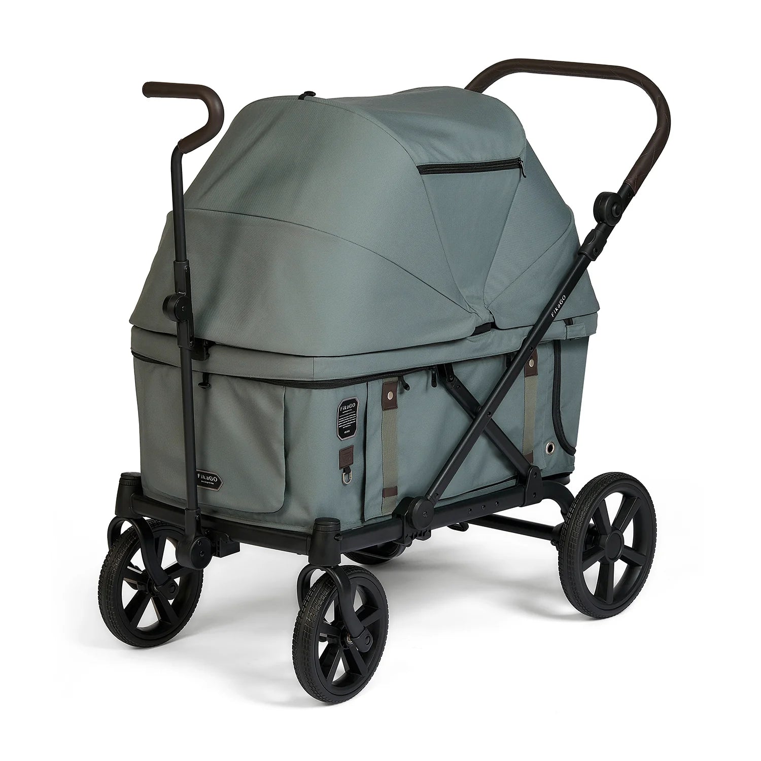 KROSS | One-Step Folding Large Pet Stroller - Forest Green